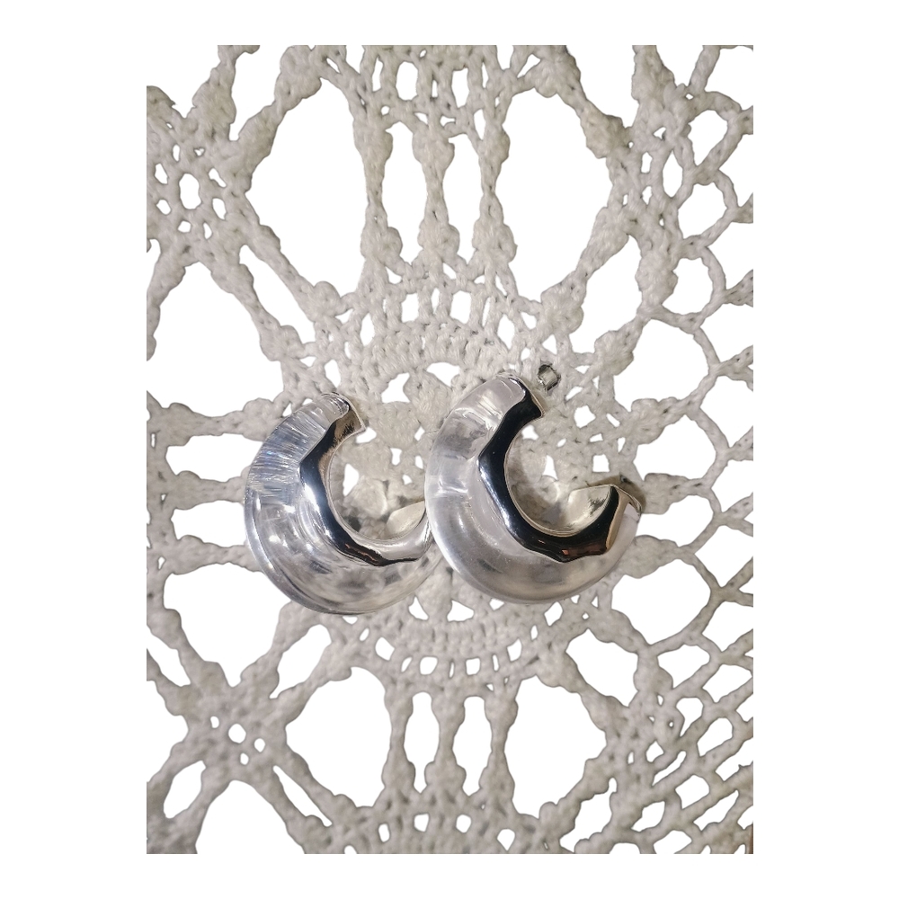 Elegant Silver Hoop Earrings